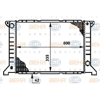 Radiateur, refroidissement du moteur HELLA 8MK 376 720-201