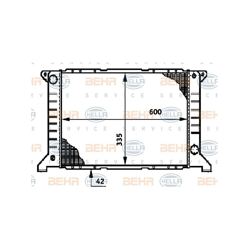 Radiateur, refroidissement du moteur HELLA 8MK 376 720-201