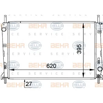 Radiateur, refroidissement du moteur HELLA 8MK 376 720-311