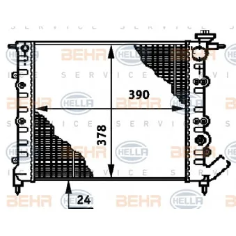 Radiateur, refroidissement du moteur HELLA 8MK 376 720-521