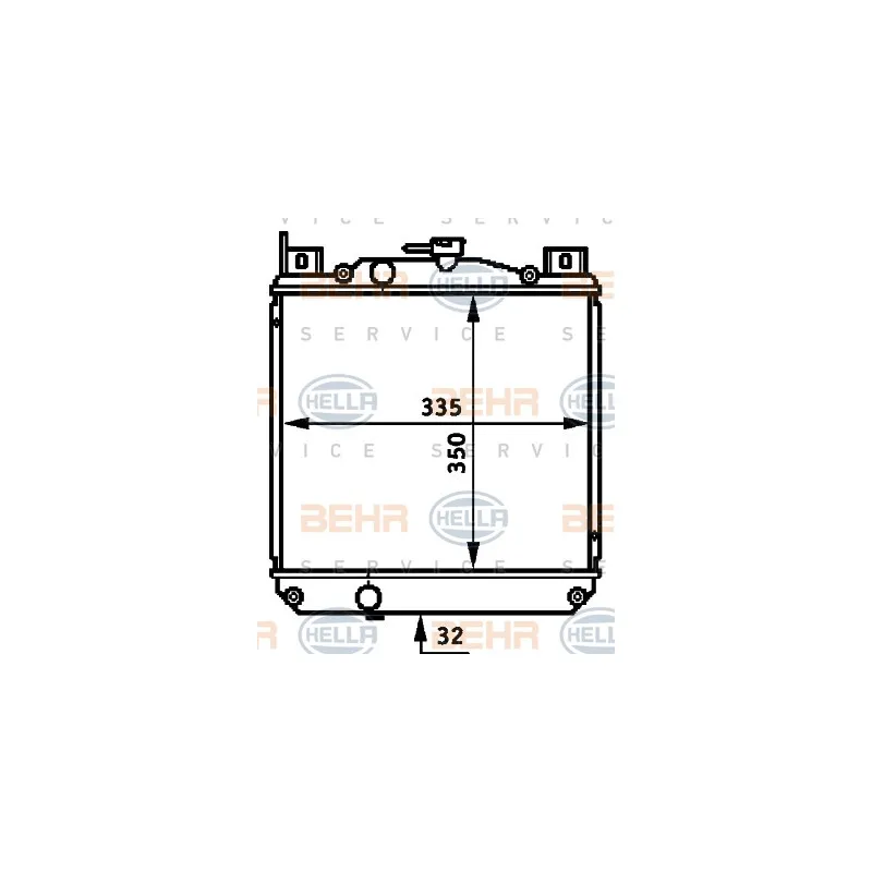 Radiateur, refroidissement du moteur HELLA 8MK 376 720-731