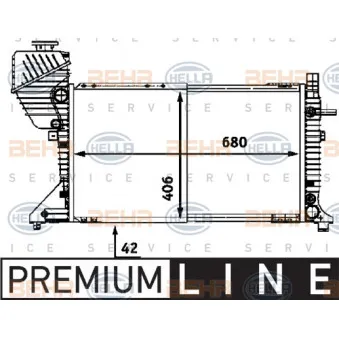 Radiateur, refroidissement du moteur HELLA 8MK 376 721-631