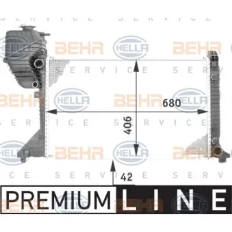 Radiateur, refroidissement du moteur HELLA 8MK 376 722-001