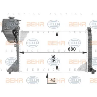 Radiateur, refroidissement du moteur HELLA 8MK 376 722-004
