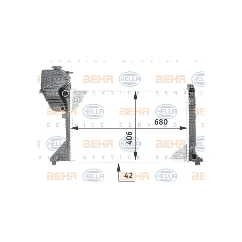 Radiateur, refroidissement du moteur HELLA 8MK 376 722-004
