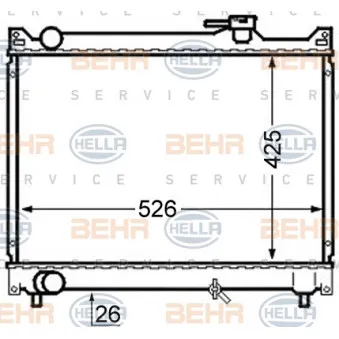 Radiateur, refroidissement du moteur HELLA 8MK 376 724-661
