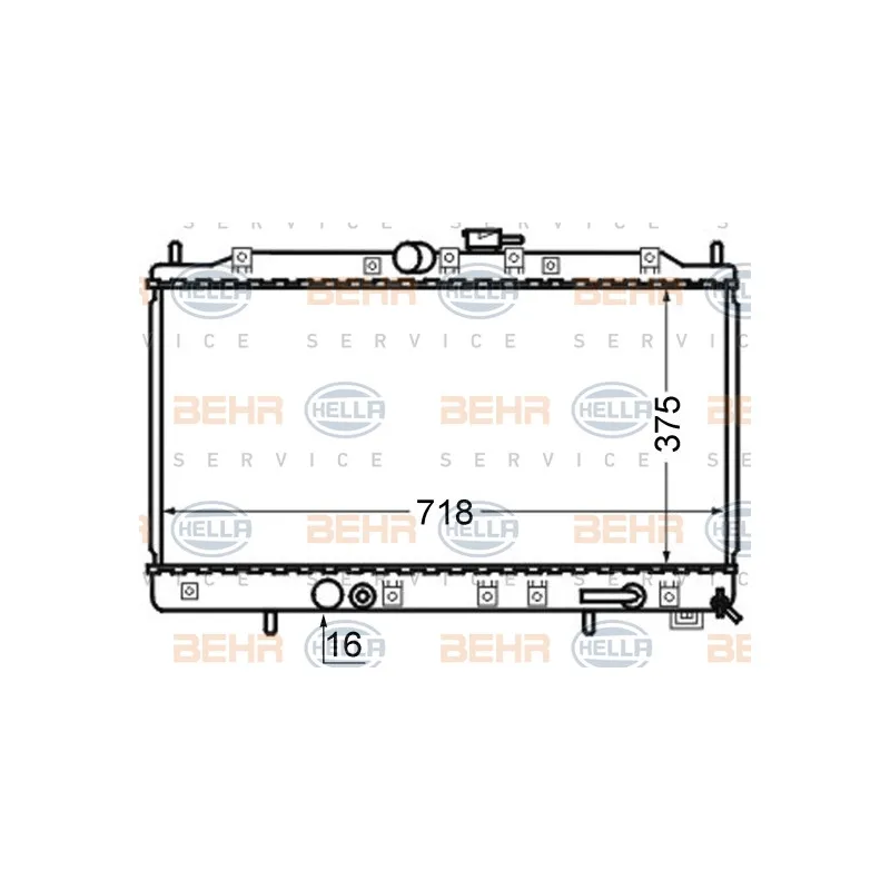 Radiateur, refroidissement du moteur HELLA 8MK 376 724-681