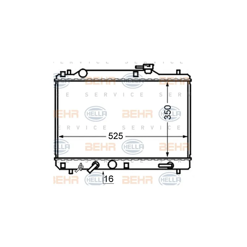 Radiateur, refroidissement du moteur HELLA 8MK 376 724-701