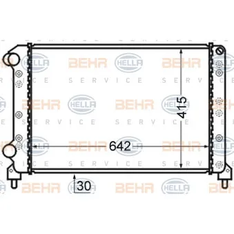 Radiateur, refroidissement du moteur HELLA 8MK 376 724-791