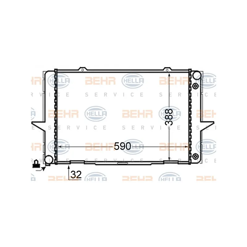 Radiateur, refroidissement du moteur HELLA 8MK 376 726-711