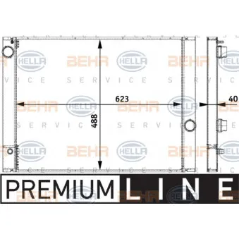 Radiateur, refroidissement du moteur HELLA 8MK 376 729-501