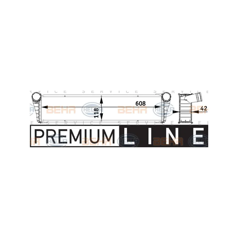 Radiateur, refroidissement du moteur HELLA 8MK 376 729-531