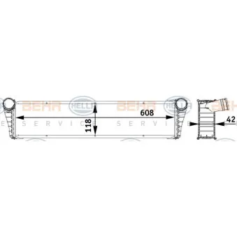 Radiateur, refroidissement du moteur HELLA 8MK 376 729-534