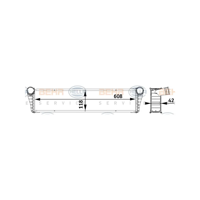 Radiateur, refroidissement du moteur HELLA 8MK 376 729-534