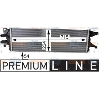 Radiateur basse température, intercooler HELLA 8MK 376 733-481