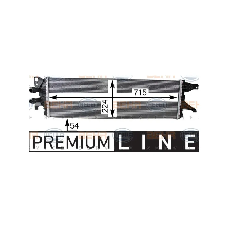 Radiateur basse température, intercooler HELLA 8MK 376 733-481