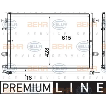 Radiateur basse température, intercooler HELLA 8MK 376 737-111