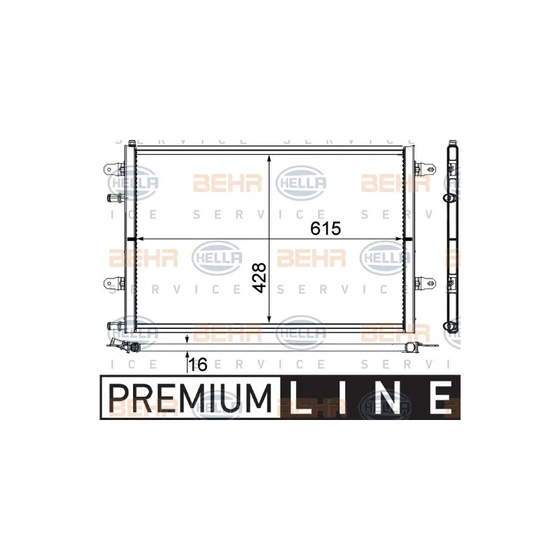 Radiateur basse température, intercooler HELLA 8MK 376 737-111