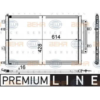 Radiateur, refroidissement du moteur HELLA 8MK 376 737-211