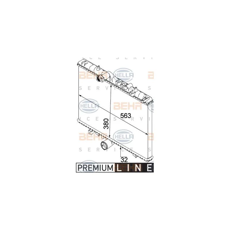 Radiateur, refroidissement du moteur HELLA 8MK 376 745-071