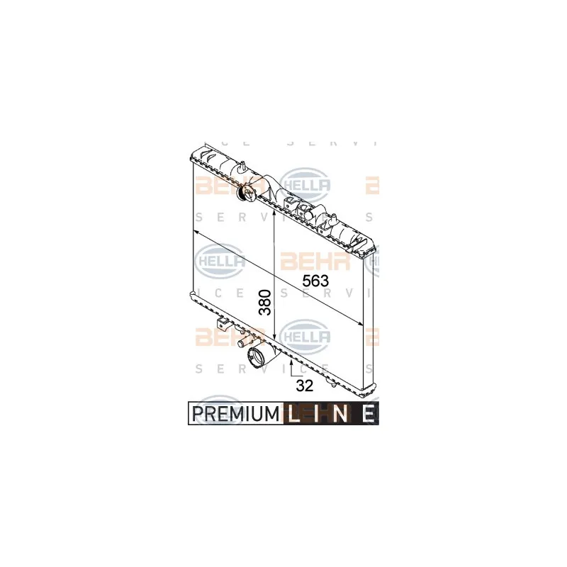 Radiateur, refroidissement du moteur HELLA 8MK 376 745-081
