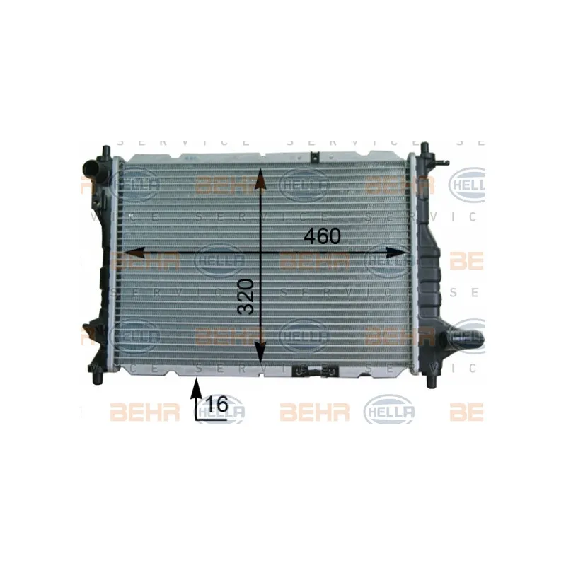 Radiateur, refroidissement du moteur HELLA 8MK 376 748-721