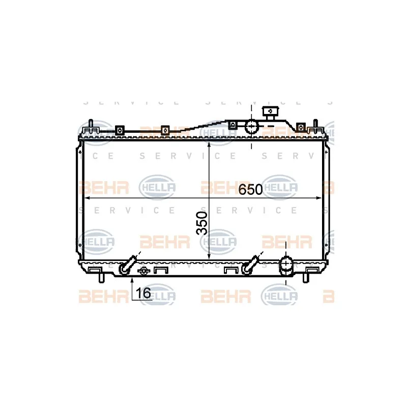 Radiateur, refroidissement du moteur HELLA 8MK 376 753-631