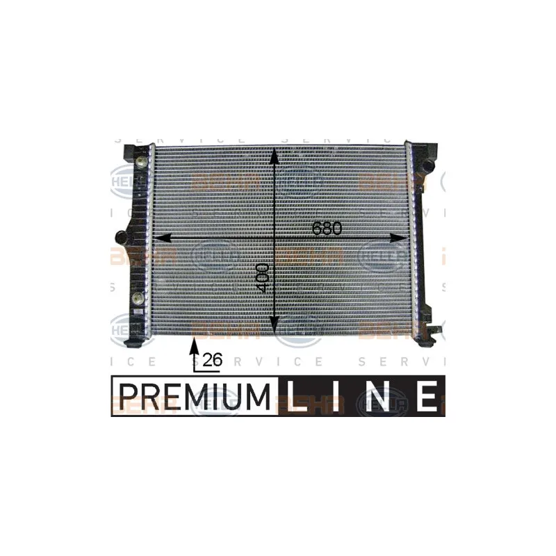 Radiateur, refroidissement du moteur HELLA 8MK 376 754-341