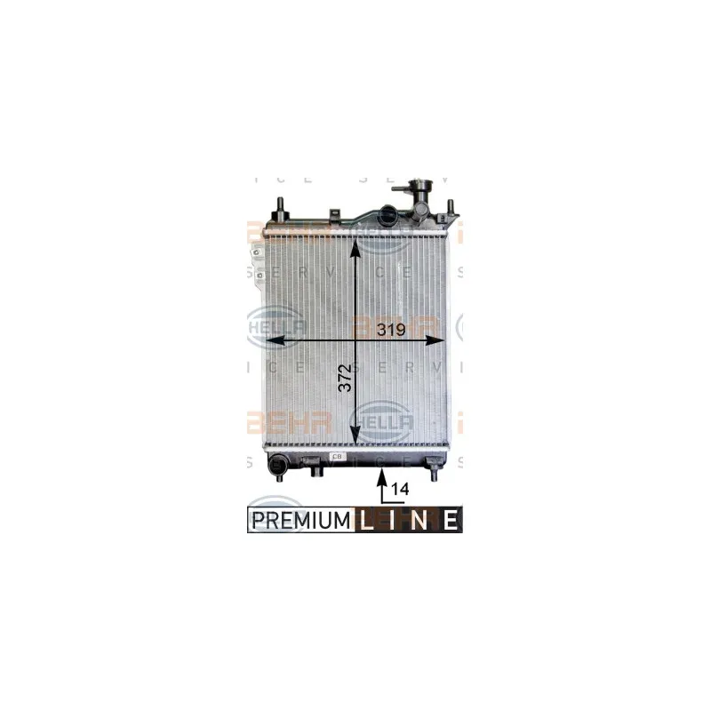 Radiateur, refroidissement du moteur HELLA 8MK 376 754-491