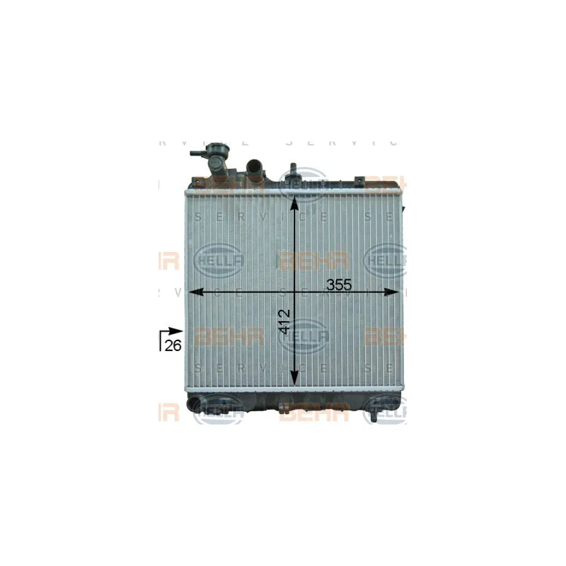 Radiateur, refroidissement du moteur HELLA 8MK 376 754-501