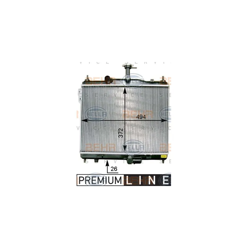 Radiateur, refroidissement du moteur HELLA 8MK 376 754-511