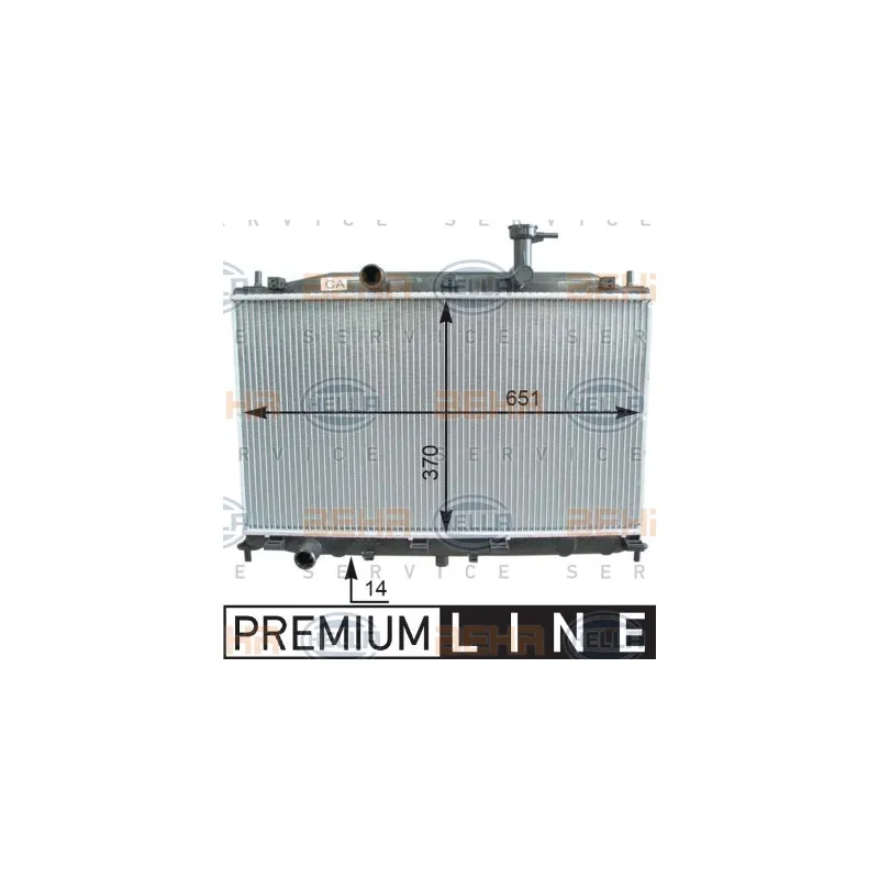 Radiateur, refroidissement du moteur HELLA 8MK 376 754-551