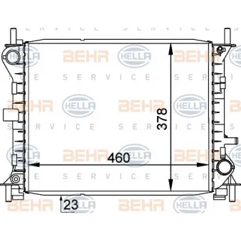 Radiateur, refroidissement du moteur HELLA 8MK 376 754-771