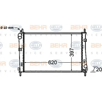 Radiateur, refroidissement du moteur HELLA 8MK 376 754-781