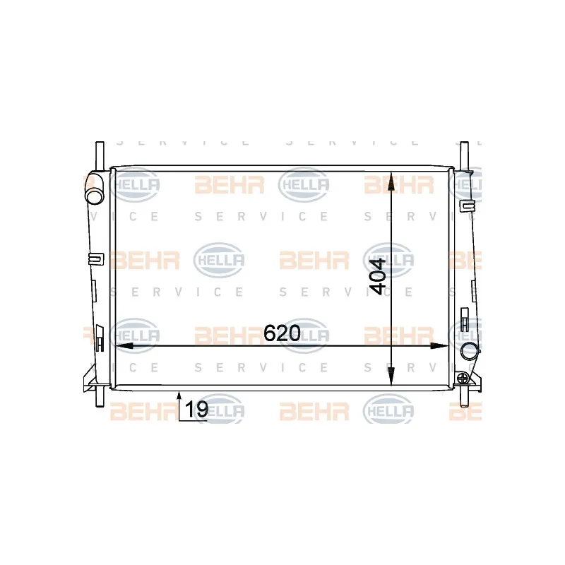 Radiateur, refroidissement du moteur HELLA 8MK 376 754-791