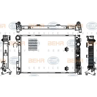 Radiateur, refroidissement du moteur HELLA 8MK 376 756-221