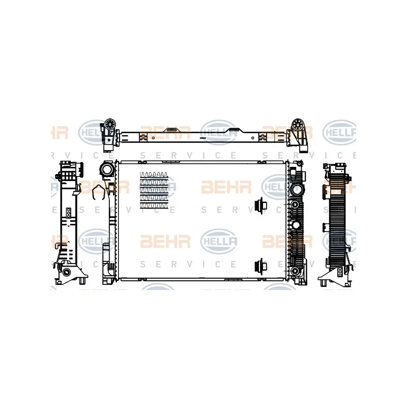 Radiateur, refroidissement du moteur HELLA 8MK 376 756-221