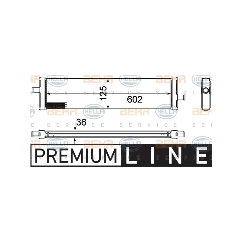 Radiateur, refroidissement du moteur HELLA 8MK 376 756-381