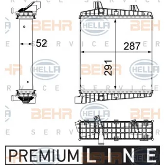 Radiateur, refroidissement du moteur HELLA 8MK 376 756-391