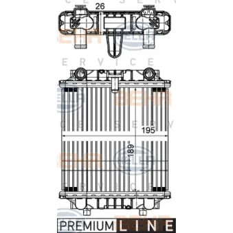 Radiateur, refroidissement du moteur HELLA 8MK 376 756-691