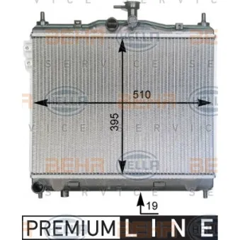 Radiateur, refroidissement du moteur HELLA 8MK 376 762-001