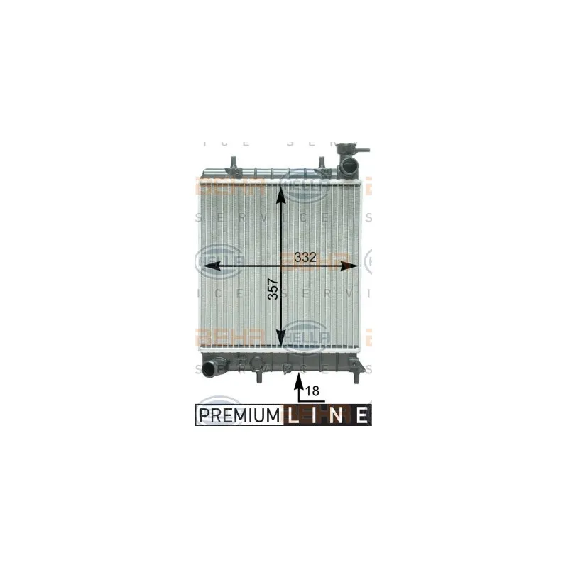 Radiateur, refroidissement du moteur HELLA 8MK 376 762-061