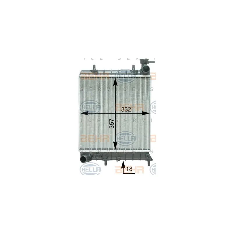 Radiateur, refroidissement du moteur HELLA 8MK 376 762-064