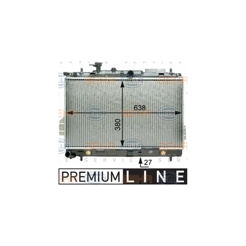 Radiateur, refroidissement du moteur HELLA 8MK 376 762-291