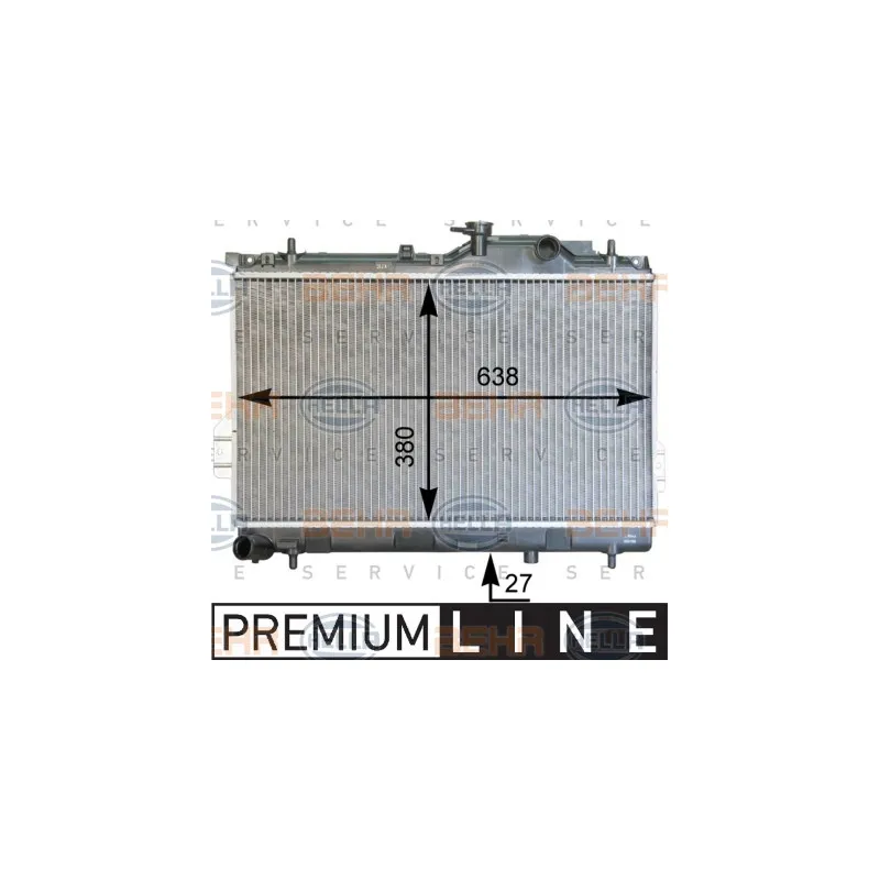 Radiateur, refroidissement du moteur HELLA 8MK 376 762-301