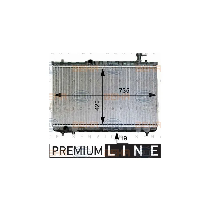 Radiateur, refroidissement du moteur HELLA 8MK 376 762-331