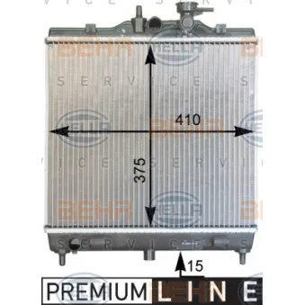 Radiateur, refroidissement du moteur HELLA 8MK 376 762-401