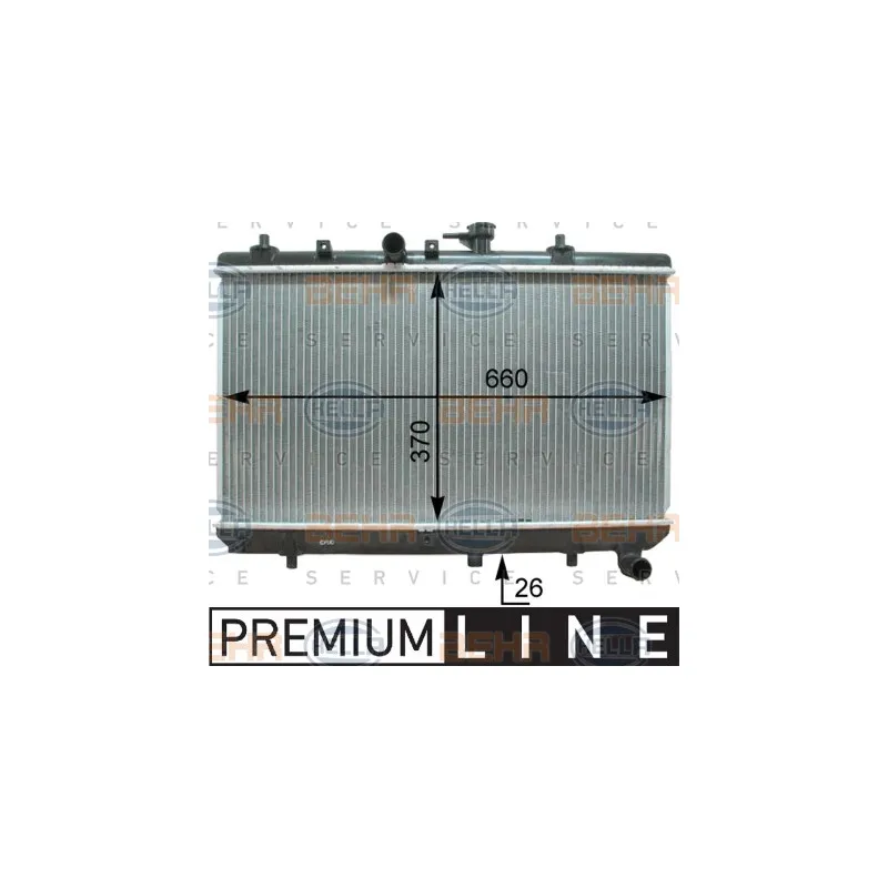 Radiateur, refroidissement du moteur HELLA 8MK 376 762-431