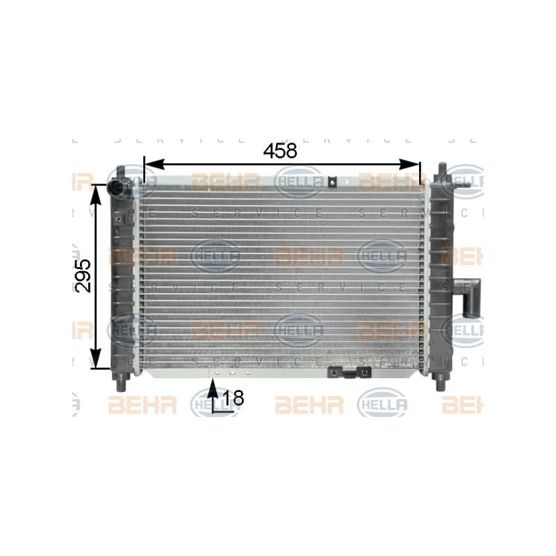 Radiateur, refroidissement du moteur HELLA 8MK 376 762-521