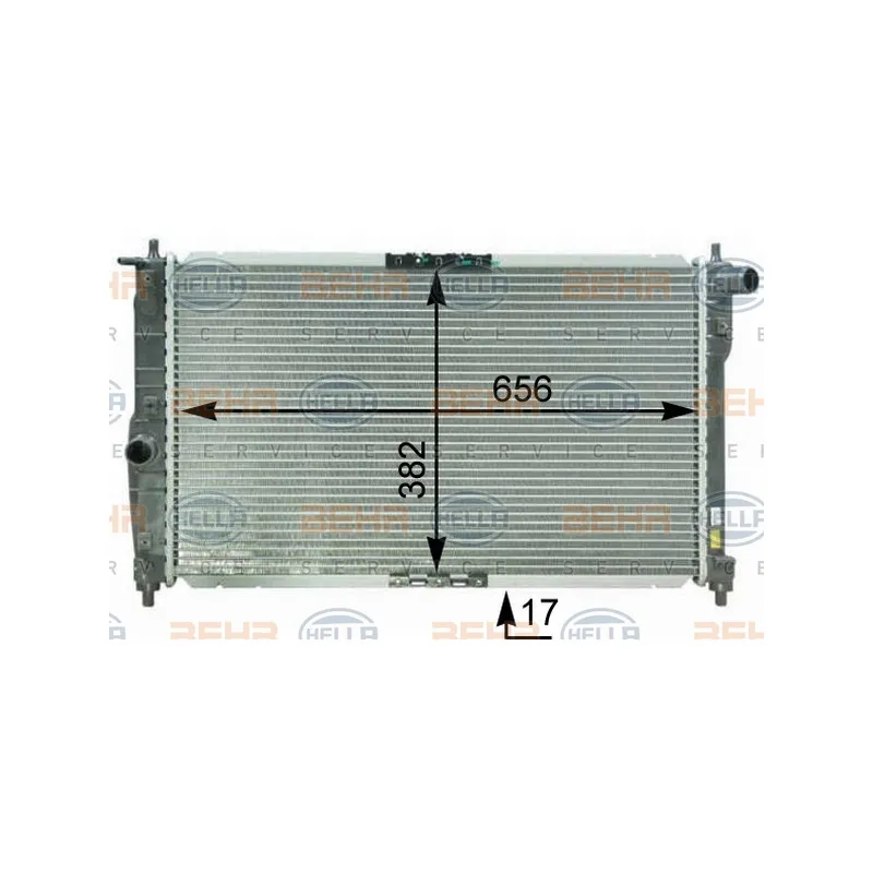 Radiateur, refroidissement du moteur HELLA 8MK 376 762-581